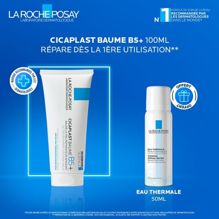 LA ROCHE POSAY OFFRE CICAPLAST BAUME REPARATEUR B5+ 100 ML + EAU THERMALE 50ML OFFERTE