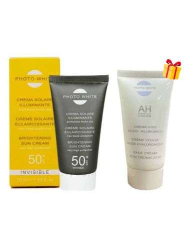 PHOTO WHITE OFFRE CREME SOLAIRE ILLUMINATRICE INVISIBLE 50 ML + PHOTO WHITE CREMA ACIDE HYALURONIQUE OFFERT