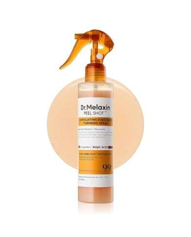 DR MELAXIN PEEL SHOT EXFOLIATING KOJIC ACID TURMERIC SPRAY BODY AND FOOT 200 ML