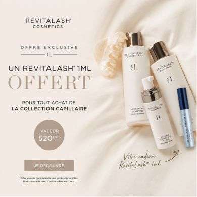 REVITALASH OFFRE EXCLUSIVE WEB ROUTINE CAPILLAIRE + REVITALASH 1ML OFFERT