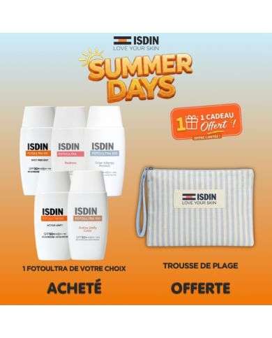 ISDIN OFFRE FOTOULTRA 100 ACTIVE UNIFY SPF 50+ 50 ML + TROUSSE DE PLAGE OFFERTE