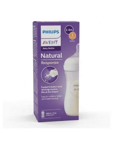 AVENT BIBERON NATURAL RESPONSE 3MOIS + 260 ML 9 OZ