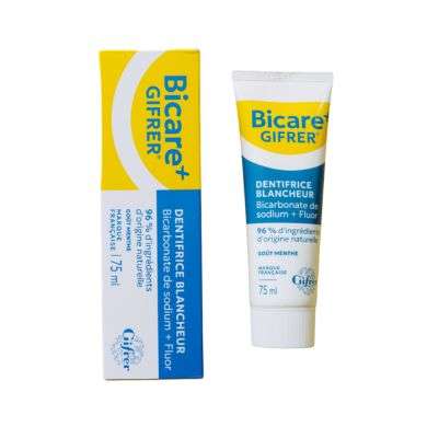 BICARE+ GIFRER DENTIFRICE BLANCHEUR BICARBINATE DE SODIUM 75 ML