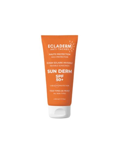 ECLADERM ECRAN SUN DERM SOLAIRE INVISIBLE ANTI TACHES HAUTE PROTECTION 50 ML
