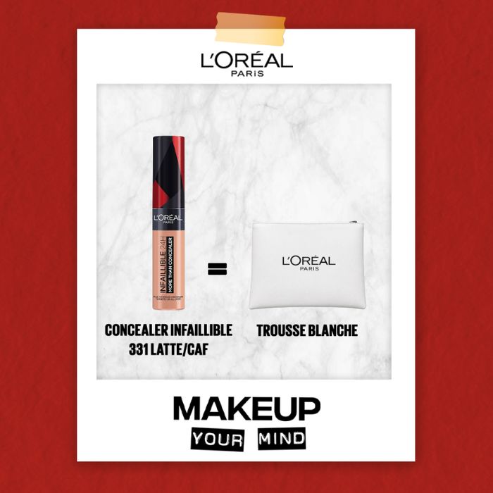 MAYBELLINE OFFRE CONCEALER INFAILLIBLE 327 CASHMERE + TROUSSE OFFERTE