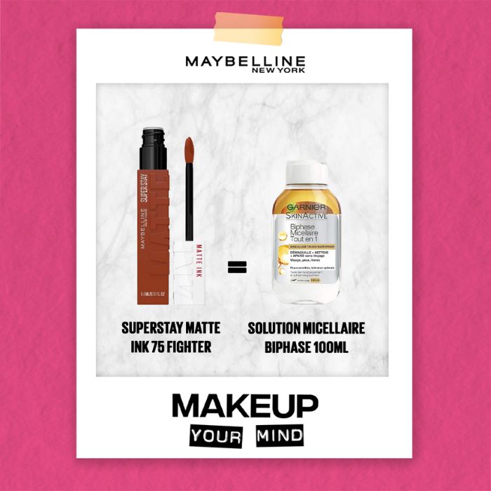 MAYBELLINE OFFRE SUPERSTAY MATTE INK + SOLUTION MICELLAIRE BIPHASE 100 ML OFFERTE
