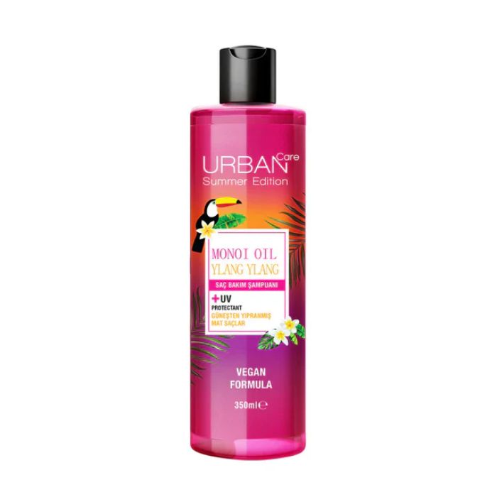 URBAN CARE SUMMER EDITION MONOI OIL YLANG YLANG SHAMPOOING UV PROTECTANT 350 ML
