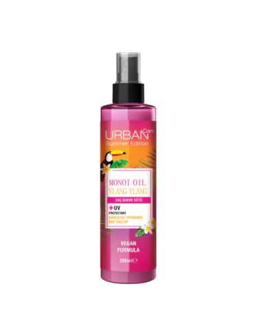 URBAN CARE SUMMER MONOI OIL YLANG YLANG HAIR CARE MILK UV PROTECTANT 200 ML
