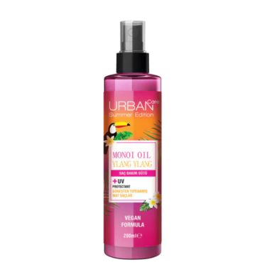 URBAN CARE SUMMER MONOI OIL YLANG YLANG HAIR CARE MILK UV PROTECTANT 200 ML