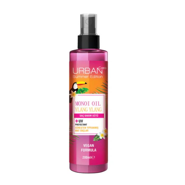 URBAN CARE SUMMER MONOI OIL YLANG YLANG HAIR CARE MILK UV PROTECTANT 200 ML