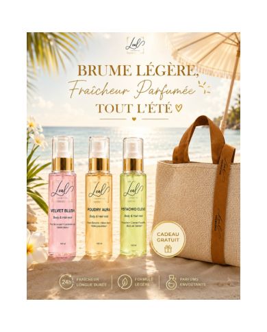 LEAL COSMETICS PACK DE 3 BRUMES PARFUMEES + SAC LEAL OFFERT
