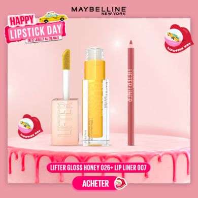 MAYBELLINE PACK LIFTER GLOSS HONEY 026 HONEY + LIP LINER 007 BIG LIFT