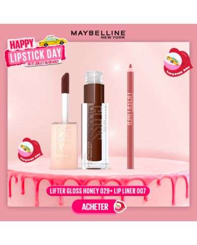 MAYBELLINE PACK LIFTER GLOSS HONEY 029 TOAST + LIP LINER 007 BIG LIFT