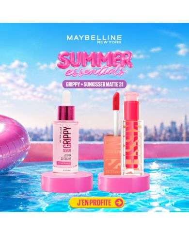 MAYBELLINE PACK GRIPPY SERUM + SUNKISSER MATTE 31 HOT PINK SUMMER
