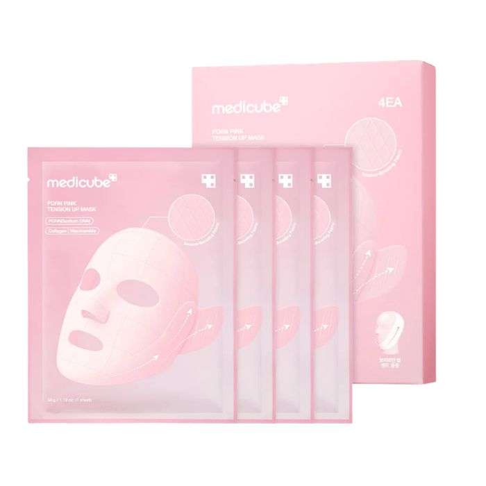 MEDICUBE PDRN PINK TENSION UP MASK PACK DE 4 UNITES