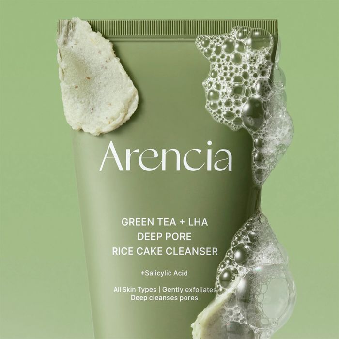 ARENCIA GREEN TEA + LHA DEEP PORE RICE CAKE CLEANSER 150 G