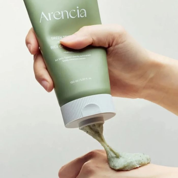 ARENCIA GREEN TEA + LHA DEEP PORE RICE CAKE CLEANSER 150 G