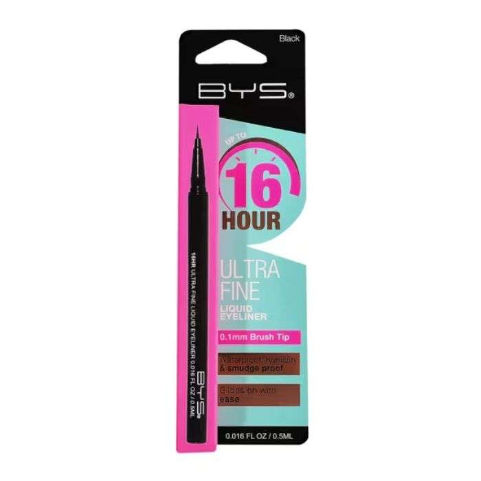 BYS 16 HOUR ULTRA FINE LIQUID EYELINER 0.5ML