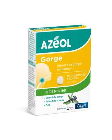 PILEJE AZEOL GORGE GOUT MENTHE 30 COMPRIMES