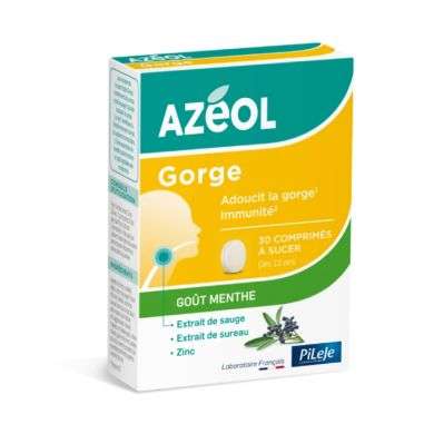 PILEJE AZEOL GORGE GOUT MENTHE 30 COMPRIMES