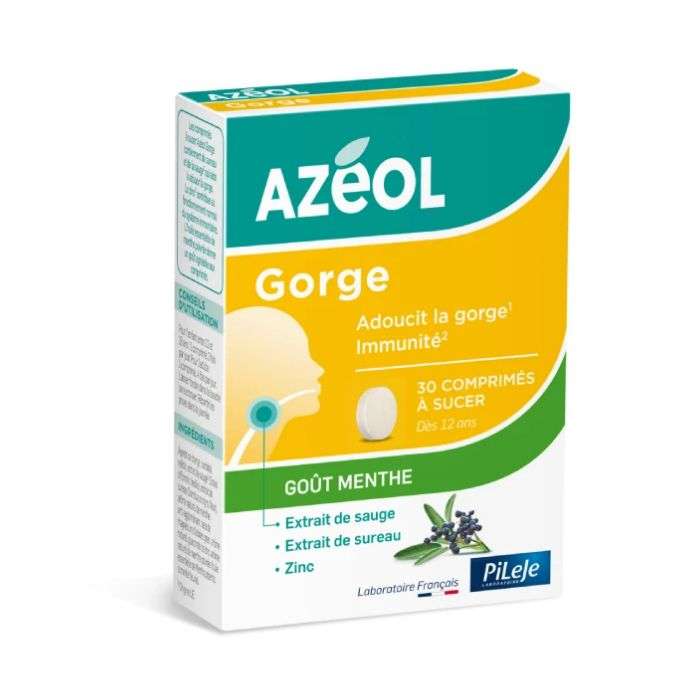 PILEJE AZEOL GORGE GOUT MENTHE 30 COMPRIMES
