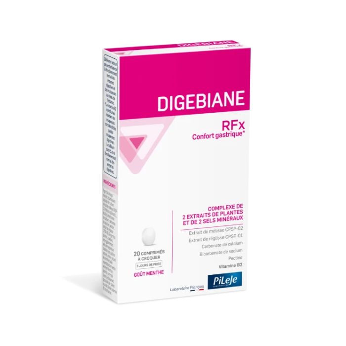 PILEJE DIGEBIANE RF CONFORT GASTRIQUE 20 COMPRIMER A CRAQUER GOUT MENTHE