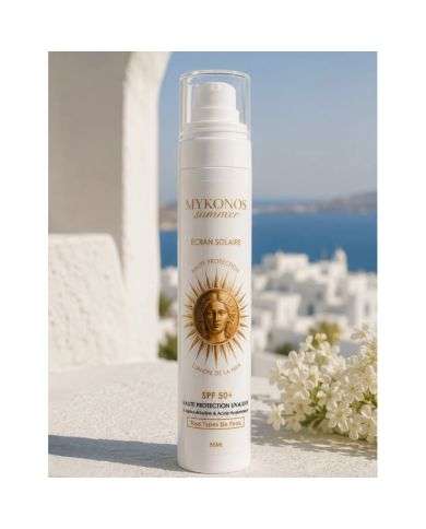 MYKONOS SUMMER ECRAN SOLAIRE SPF 50+ HAUTE PROTECTION UVA UVB TOUS TYPES DE PEAU 50 ML