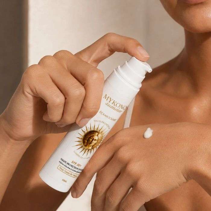 MYKONOS SUMMER ECRAN SOLAIRE SPF 50+ HAUTE PROTECTION UVA UVB TOUS TYPES DE PEAU 50 ML