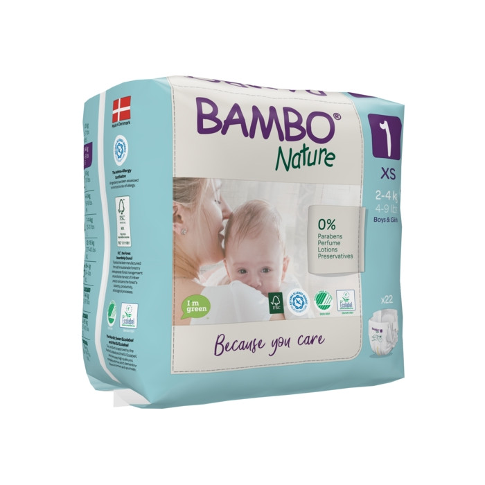 BAMBU NATURE COUCHES BEBE 1,2-4 KG/22 UNITES