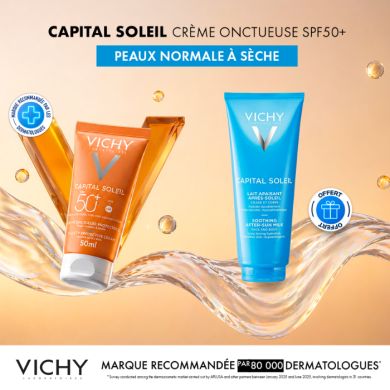 VICHY OFFRE CAPITAL SOLEIL CREME ONCTUEUSE PROTECTRICE PEAU NORMALE A SECHE SPF 50+ 50 ML + CAPITAL SOLEIL 100 ML
