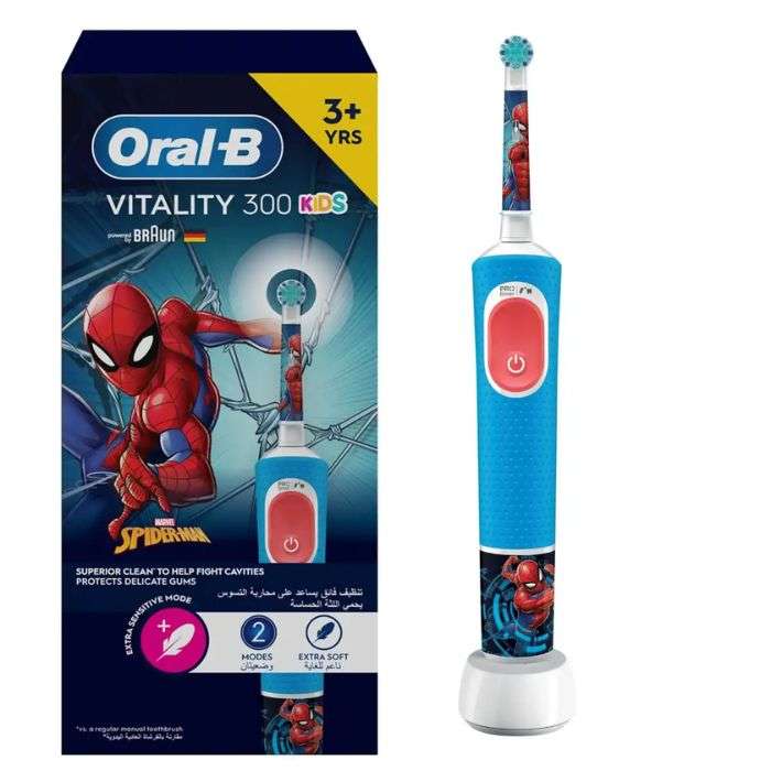 ORAL B BROSSE ELECTRIQUE VITALITY 300 KIDS MARVEL SPIDERMAN 3 ANS +