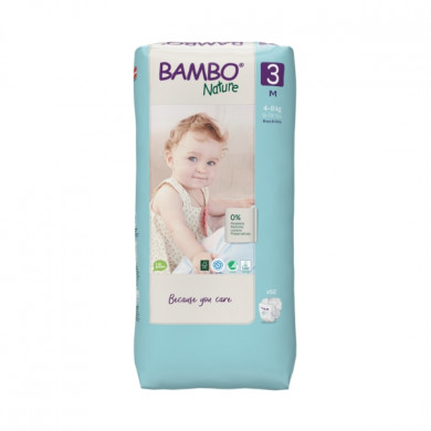 BAMBU NATURE COUCHES BEBE 3 , 4-8 KG/52 UNITES