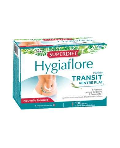 SUPERDIET HYGIAFLORE TRANSIT VENTRE PLAT 100 GELULES