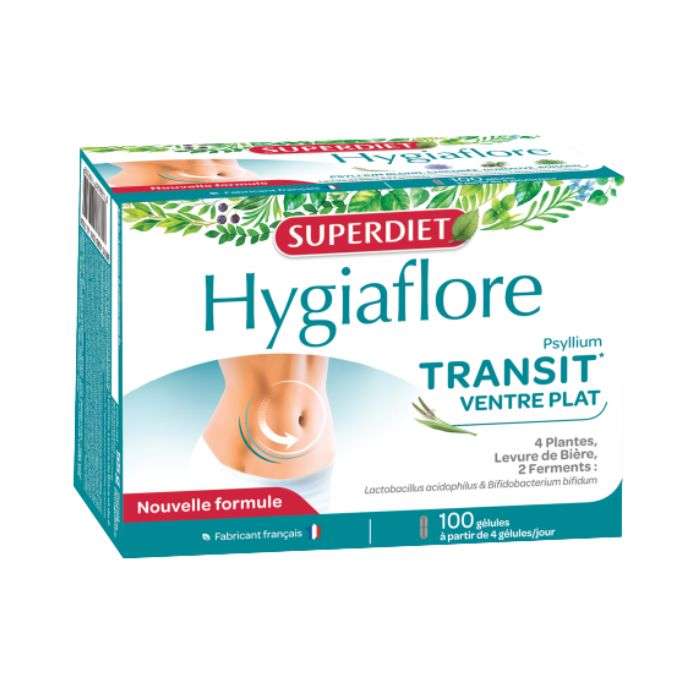 SUPERDIET HYGIAFLORE TRANSIT VENTRE PLAT 100 GELULES
