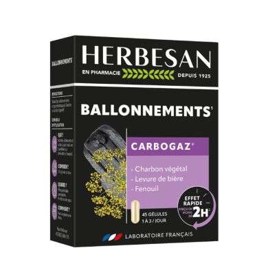HERBESAN BALLONNEMENTS CARBOGAZ 45 GELULES