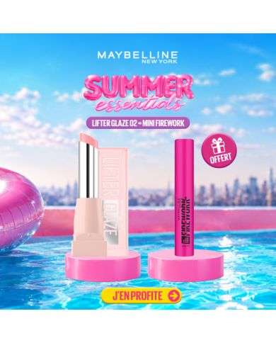 MAYBELLINE OFFRE LIFTER GLAZE + MINI FIREWORK MASCARA OFFERTE