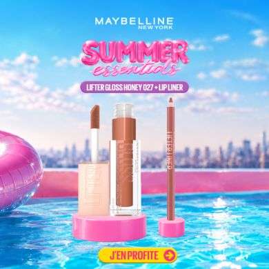 MAYBELLINE PACK LIFTER GLOSS HONEY 027 TOFFEE + LIP LINER 007 BIG LIFT