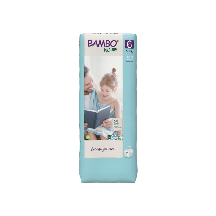 BAMBU NATURE COUCHES BEBE 6,+16 KG/40 UNITES