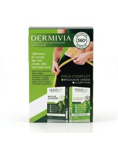 DERMIVIA PACK COMPLET BRULEUR DE GRAISSE 30 GELULES + COUPE FAIM 30 GELULES
