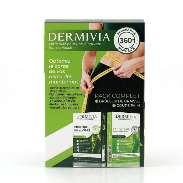 DERMIVIA PACK COMPLET BRULEUR DE GRAISSE 30 GELULES + COUPE FAIM 30 GELULES