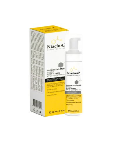 NIACINAZ NIACISUN ECRAN SOLAIRE MINERAL INVISIBLE SPF+50 ANTI TACHES 50 ML