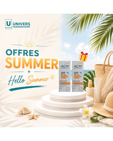 ACM OFFRE 1 CREME SOLAIRE SPF 50+ TOUS TYPES DE PEAUX 40 ML ACHETER +1 OFFERTE