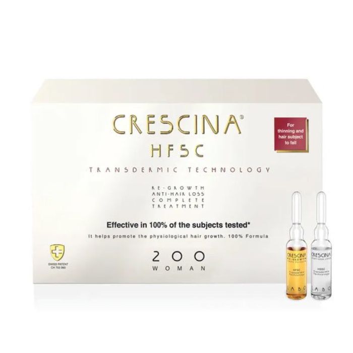 CRESCINA HFSC TRANSDERMIC TECHNOLOGYRE GROWTH ANTI HAIR LOSS TREATMENT 200 WOMAN 20 FLACONS