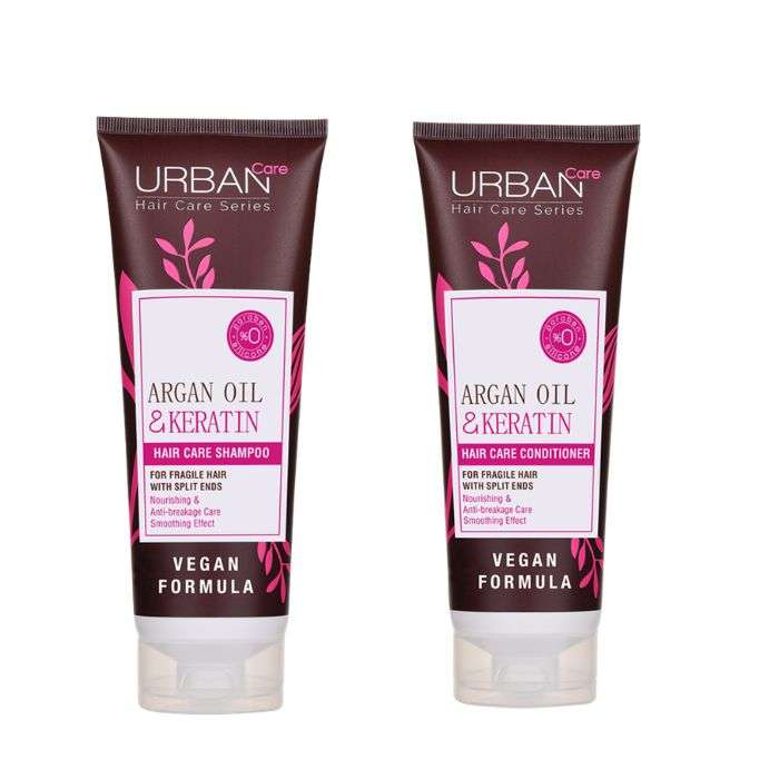URBAN CARE COFFRET ARGAN OIL ET KERATIN SHAMPOING 250ML+ CONDITIONER 250ML