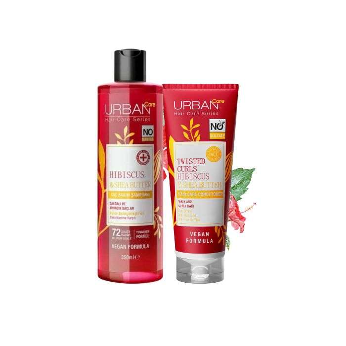 URBAN CARE COFFRET HIBISCUS ET SHEA BUTTER SHAMPOING 250ML+ CONDITIONER 250ML
