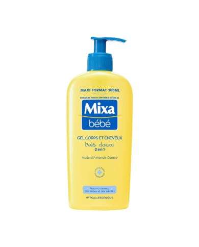 MIXA BEBE GEL CORPS ET CHEVEUX TRES DOUX 2 EN 1 400 ML