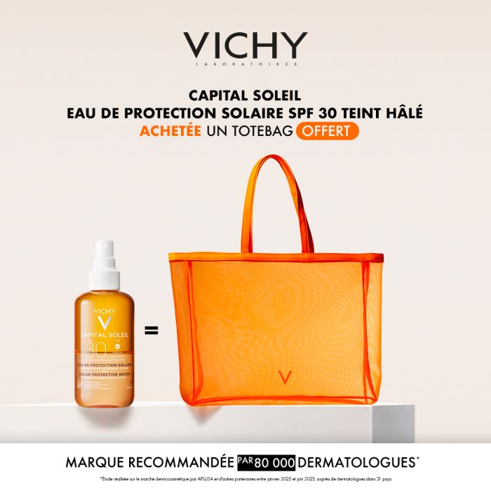 VICHY OFFRE CAPITAL SOLEIL EAU DE PROTECTION SOLAIRE SPF 30 200 ML + SAC OFFERT