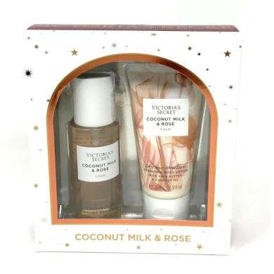 VICTORIAS SECRET COCONUT MILK ROSE COFFRET BRUME 75ML+ LOTION 75ML