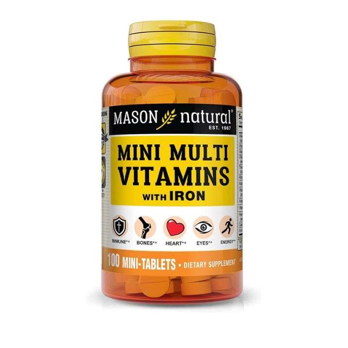 MASON NATURAL MINI MULTI VITAMINS WITH IRON 100 MINI TABLETS