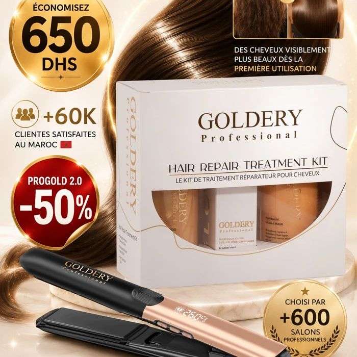 GOLDERY PROFESSIONAL KIT REPARATEUR + LISSEUR PROGOLD 2.0